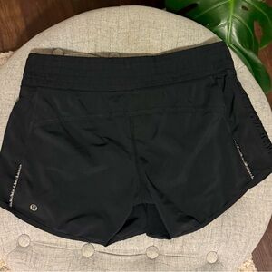 Lululemon✨Rare Black Tracker 4” High Rise Run Shorts Size 6 Retail $58